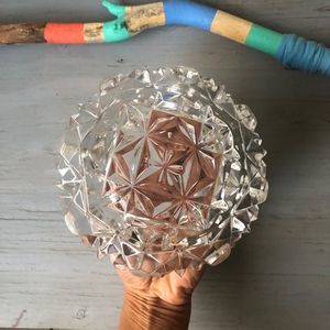 Vintage | Cut Glass Ashtray / Trinket Dish